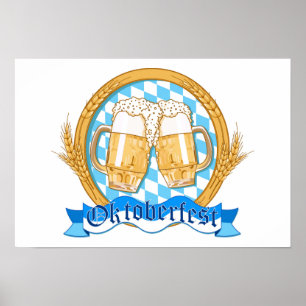 Design des Oktoberfestes mit Bierbrille Poster