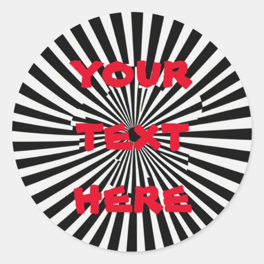 Design des optischen Illusionstunnels - 3D-Streife Runder Aufkleber (Vorderseite)