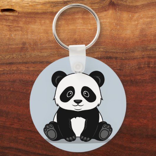 Design des Panda-Schlüsselanhängers Schlüsselanhänger (Rückseite)