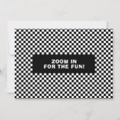 Design des Party für Race Car Kindergeburtstag Einladung (Rückseite)