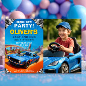 Design des Party für Race Car Kindergeburtstag Einladung