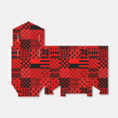 Design des Patchwork-Designs für die roten, gemisc Geschenkschachtel (Ungefaltet)