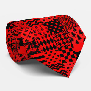 Design des Patchwork-Designs für die roten, gemisc Krawatte