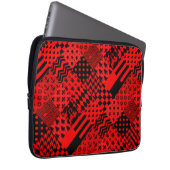 Design des Patchwork-Designs für die roten, gemisc Laptopschutzhülle (Vorne Rechts)