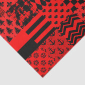 Design des Patchwork-Designs für die roten, gemisc Seidenpapier (Ausschnitt)