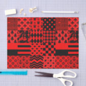 Design des Patchwork-Designs für die roten, gemisc Seidenpapier (Handwerk)