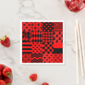 Design des Patchwork-Designs für die roten, gemisc Serviette (Beispiel)