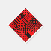 Design des Patchwork-Designs für die roten, gemisc Serviette (Ecke)