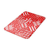 Design des Patchwork-Designs für Red White Mixed P Badematte (Schrägansicht)