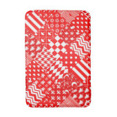 Design des Patchwork-Designs für Red White Mixed P Badematte (Vorderseite Vertikal)