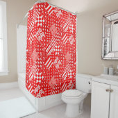 Design des Patchwork-Designs für Red White Mixed P Duschvorhang (Beispiel)