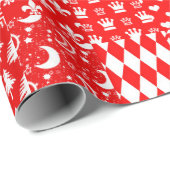 Design des Patchwork-Designs für Red White Mixed P Geschenkpapier (Rolleneckpunkt)