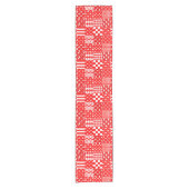 Design des Patchwork-Designs für Red White Mixed P Kurzer Tischläufer (Vorderseite)