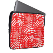 Design des Patchwork-Designs für Red White Mixed P Laptopschutzhülle (Vorne Rechts)