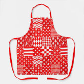 Design des Patchwork-Designs für Red White Mixed P Schürze (Vorderseite)