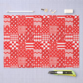 Design des Patchwork-Designs für Red White Mixed P Seidenpapier (Handwerk)