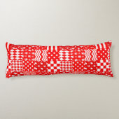 Design des Patchwork-Designs für Red White Mixed P Seitenschläferkissen (Rückseite)