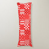 Design des Patchwork-Designs für Red White Mixed P Seitenschläferkissen (Vorderseite Vertikal)
