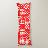 Design des Patchwork-Designs für Red White Mixed P Seitenschläferkissen (Rückseite (Vertikal))