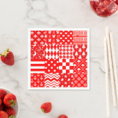 Design des Patchwork-Designs für Red White Mixed P Serviette (Beispiel)