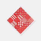 Design des Patchwork-Designs für Red White Mixed P Serviette (Ecke)