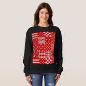 Design des Patchwork-Designs für Red White Mixed P Sweatshirt (Vorne ganz)