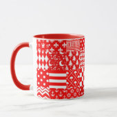 Design des Patchwork-Designs für Red White Mixed P Tasse (Links)