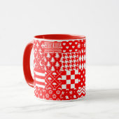 Design des Patchwork-Designs für Red White Mixed P Tasse (Vorderseite Links)
