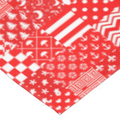 Design des Patchwork-Designs für Red White Mixed P Tischdecke (Schrägansicht)