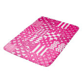 Design des Patchwork-Designs in rosa, gemischten M Badematte (Schrägansicht)