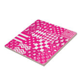 Design des Patchwork-Designs in rosa, gemischten M Fliese (Seite)