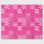 Design des Patchwork-Designs in rosa, gemischten M Geschenkpapier (Flach)