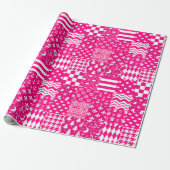 Design des Patchwork-Designs in rosa, gemischten M Geschenkpapier (Ungerollt)