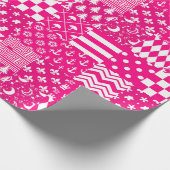 Design des Patchwork-Designs in rosa, gemischten M Geschenkpapier (Ecke)
