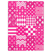 Design des Patchwork-Designs in rosa, gemischten M Klemmbrett (Rückseite)