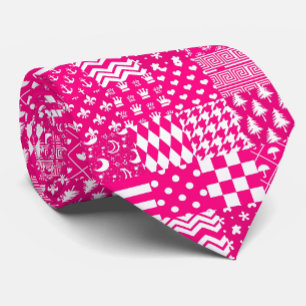 Design des Patchwork-Designs in rosa, gemischten M Krawatte