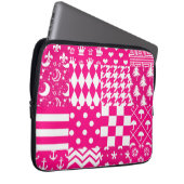 Design des Patchwork-Designs in rosa, gemischten M Laptopschutzhülle (Vorne Rechts)