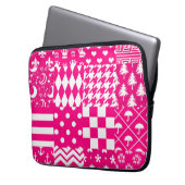Design des Patchwork-Designs in rosa, gemischten M Laptopschutzhülle (Vorderseite Links)