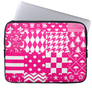 Design des Patchwork-Designs in rosa, gemischten M Laptopschutzhülle