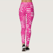 Design des Patchwork-Designs in rosa, gemischten M Leggings (Rückseite)