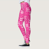 Design des Patchwork-Designs in rosa, gemischten M Leggings (Links)