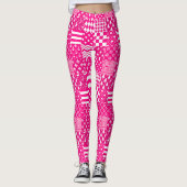 Design des Patchwork-Designs in rosa, gemischten M Leggings (Vorderseite)