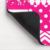 Design des Patchwork-Designs in rosa, gemischten M Mousepad (Ecke)