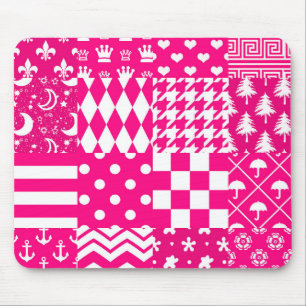 Design des Patchwork-Designs in rosa, gemischten M Mousepad