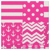 Design des Patchwork-Designs in rosa, gemischten M Stoff (Nahaufnahme)