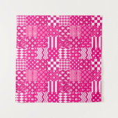 Design des Patchwork-Designs in rosa, gemischten M Wandteppich (Vorderseite (Horizontal))