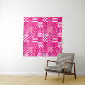 Design des Patchwork-Designs in rosa, gemischten M Wandteppich (Beispiel)