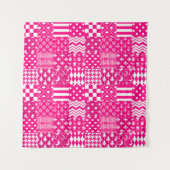 Design des Patchwork-Designs in rosa, gemischten M Wandteppich (Vorderseite)