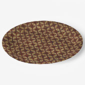 Design des Patchwork-Patchworks für Ananas Pappteller (Schrägansicht)