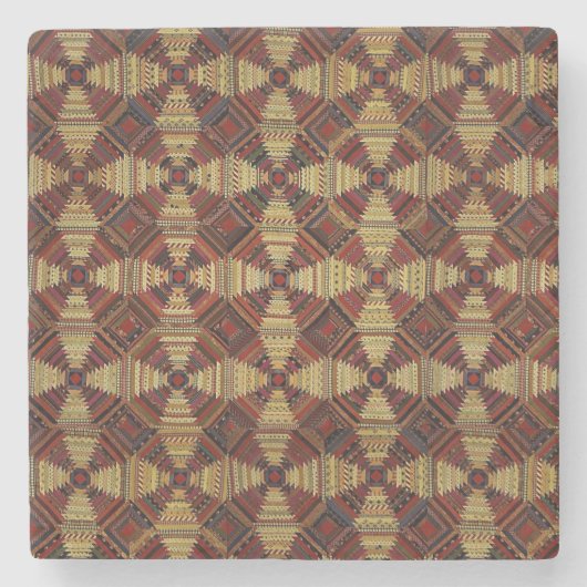 Design des Patchwork-Patchworks für Ananas Steinuntersetzer (Vorderseite)
